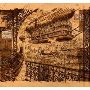 VORTEX-CORNER - Sur le balcon, l'arrivée du dirigeable SAVANA