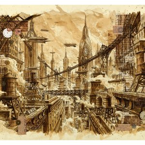 VORTEX-CORNER - La cité steampunk des dirigeables et des ponts suspendus
