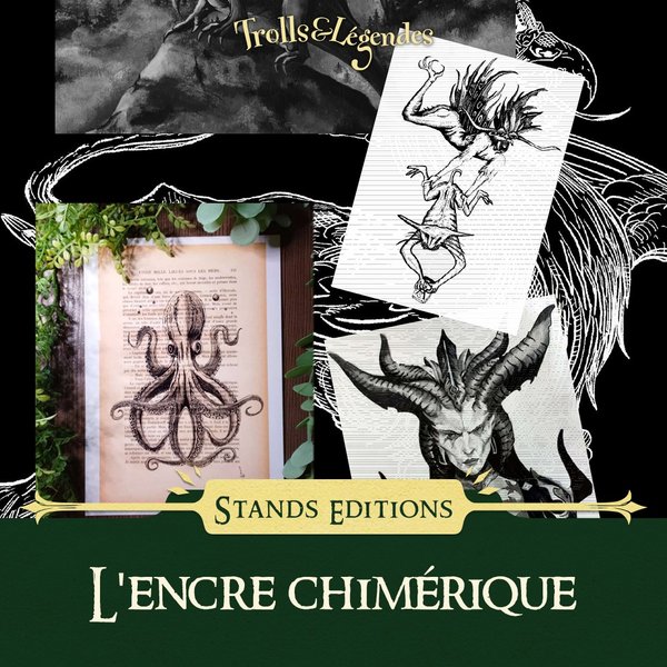 De Chimera-inkt - Diverse fantastische tekeningen die mythische wezens oproepen voor Trolls & Legenden.