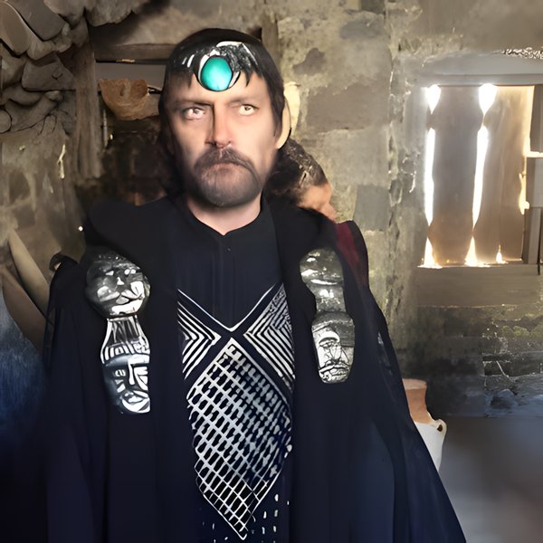 Bruno FONTAINE - The strange adventurer with piercing eyes in an ancient setting