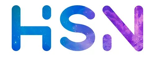 L'HOMME SANS NOM Editions - Logo HSN au dégradé et motif galaxie