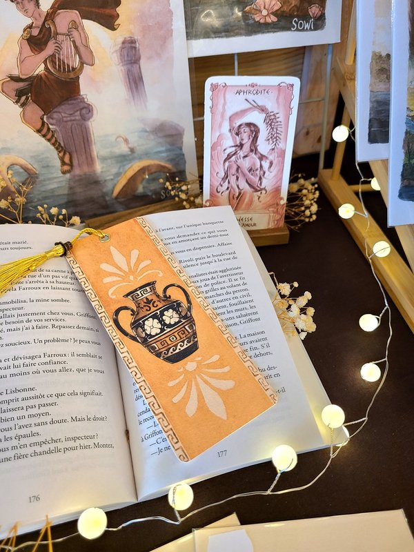Sowi Illustration - Marque-page artistique et ambiance littéraire inspirée de la mythologie grecque