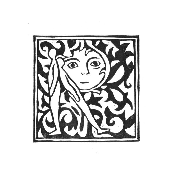 Dari GATTI - Visage entouré d'arabesques végétales