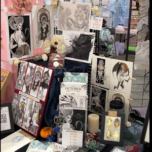 Célia BEAUDUC - Exposition d'art et illustrations fantastiques dans un marché créatif