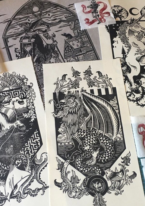 Célia KRÉAKUPLA - Fantastic black and white illustrations: a mythological journey