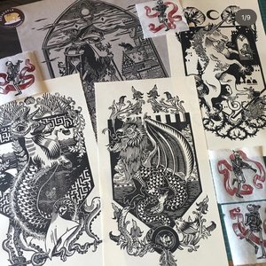 Célia KRÉAKUPLA - Illustrations fantastiques en noir et blanc : un voyage mythologique