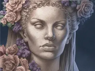 JEREMY - Visage de marbre, couronne de roses