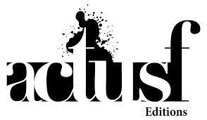 ACTUSF Editions - Logo d'ActuSF Éditions : silhouette noire et éclaboussures d'encre